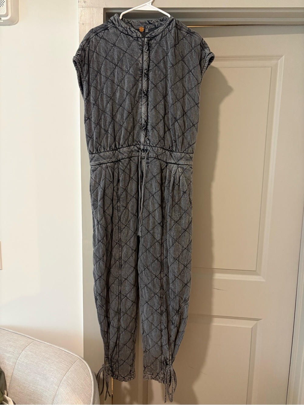 FP One Betty Coverall embroidered pattern clinched heather grey - fits like Amal